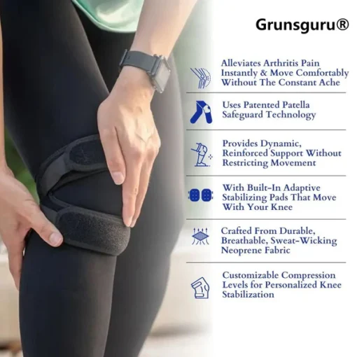 Grunsguru® Knee Stabilizer Relieves Arthritic Knee Pain