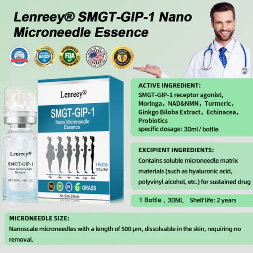 Lenreey® SMGT-GlP-1 Nano Microneedle Essence