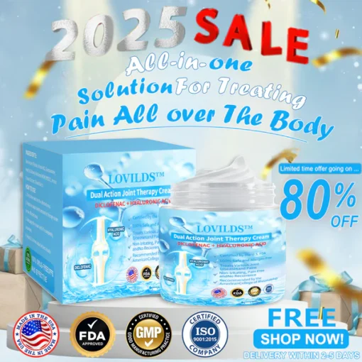 LOVILDS™ 7 Day Rapid Joint & Bone Therapy Cream USA Orthopaedics (AAOS) Approved
