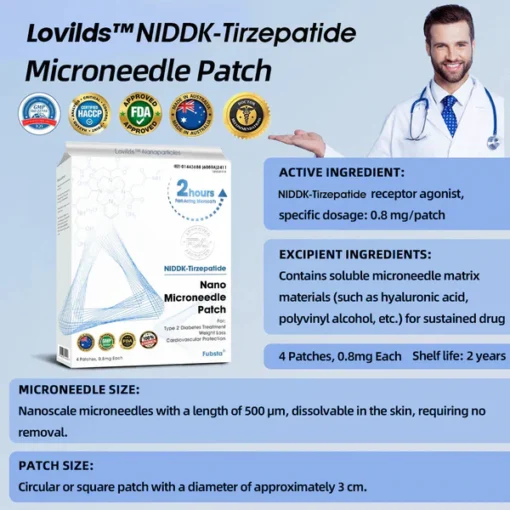 【LOVILDS® Official Store】 NIDDK-Tirzepatide Nano Microneedle Patch
