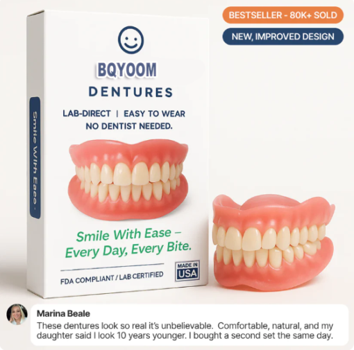 BQYOOM™ Custom-Fit Functional Dentures – Full Set