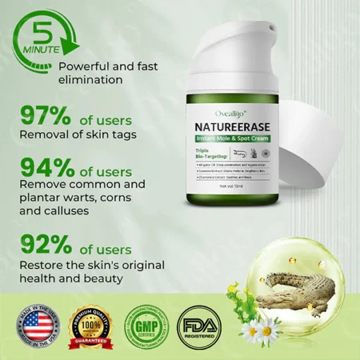 Official Store: Oveallgo® NatureErase Instant Mole & Spot Cream