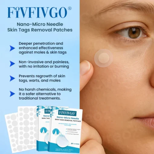 Fivfivgo® Nano-Micro Needle Skin Tags Removal Patches