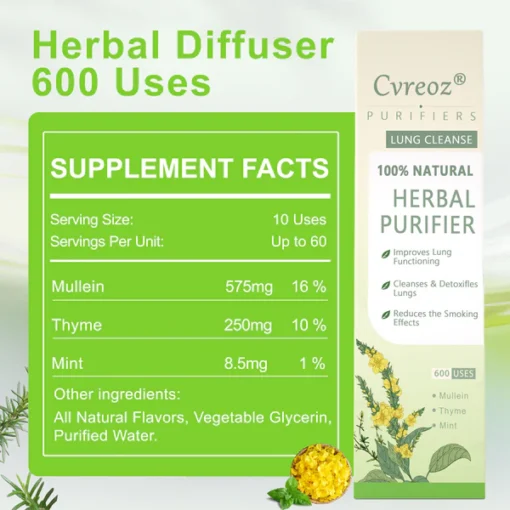 New Upgrade Mullein Aroma Diffuser - 600 Uses