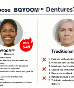 BQYOOM™ Custom-Fit Functional Dentures – Full Set