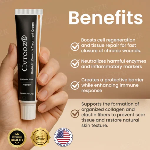 Cvreoz® Diabetic Wounds - ✅ 𝕤𝕒𝕧𝕖 𝕦𝕡 𝕥𝕠 𝟟𝟘% - Treatment Cream