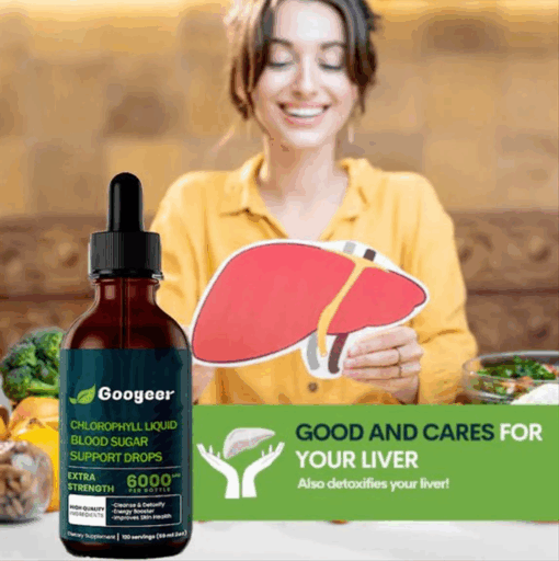 CHLOROPHYLL DROPS FOR DETOXIFICATION AND LIVER CARE