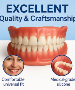 BQYOOM™ Custom-Fit Functional Dentures – Full Set