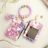 Women’s Boho Style Card Bag with Beaded Bracelet & Tassel Keychain