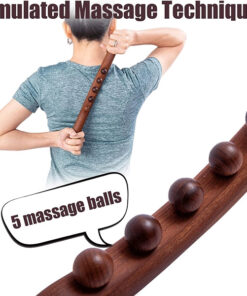 Wooden lymphatic massage stick