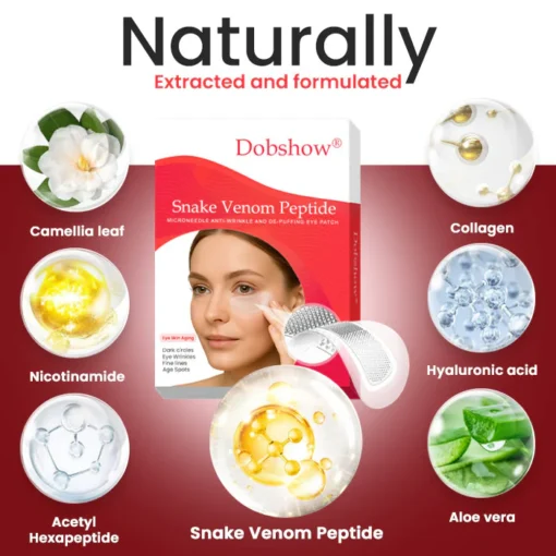 Dobshow® Snake Venom Peptide Microneedle Anti-Wrinkle and De-Puffing Eye Patch