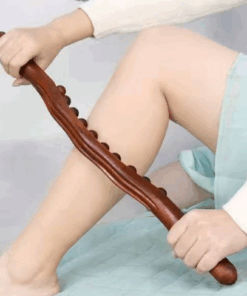 Wooden lymphatic massage stick